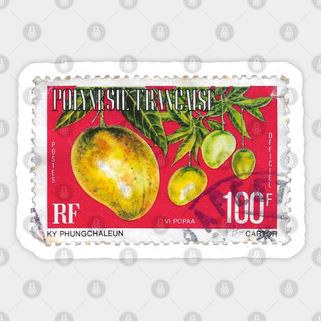 Vintage French Polynesia Stamp Sticker by yousufi